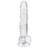 EasyToys - sēklinieku dildo - 17 cm (caurspīdīgs)