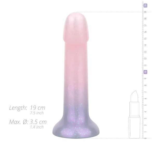 EasyToys Mermaid - dildo ar spīdumiem 19cm rozā