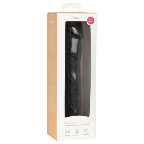 Easytoys - reālistisks dildo 22,5 cm melns