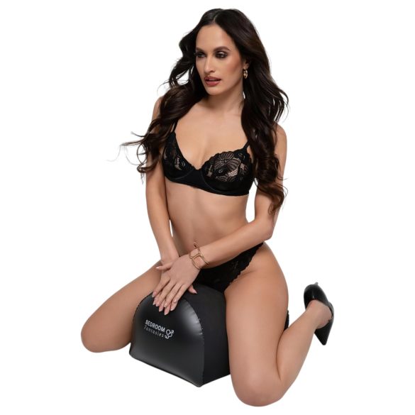 Bedroom Fantasies - piepūšamais seksa spilvens ar vibratora turētāju melns