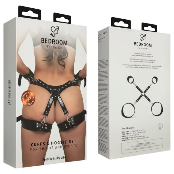 Bedroom Fantasies - roku un augšstilbu saslēdzēji melnā krāsā