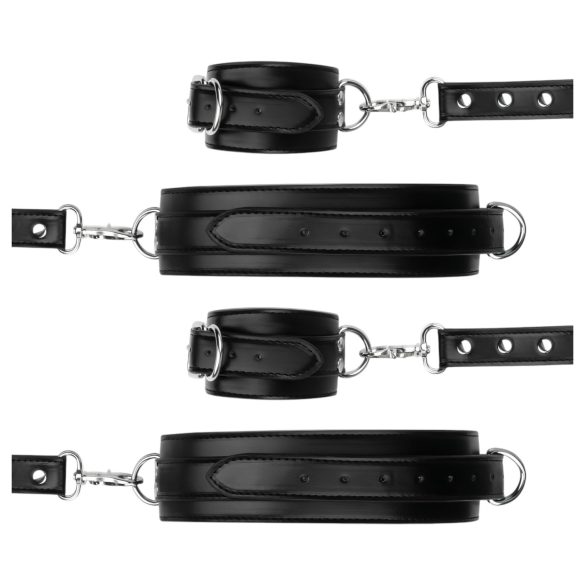 Bedroom Fantasies - roku un augšstilbu saslēdzēji melnā krāsā