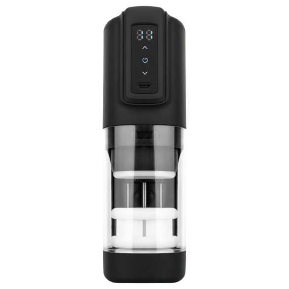 CRUIZR CX10 - masturbators ar rotējošu un kustīgu funkciju melnā krāsā