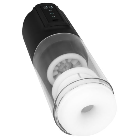 CRUIZR CX10 - masturbators ar rotējošu un kustīgu funkciju melnā krāsā