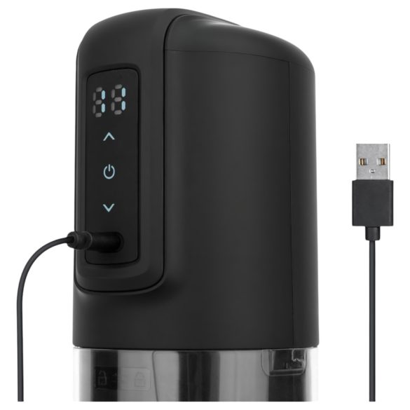 CRUIZR CX10 - masturbators ar rotējošu un kustīgu funkciju melnā krāsā