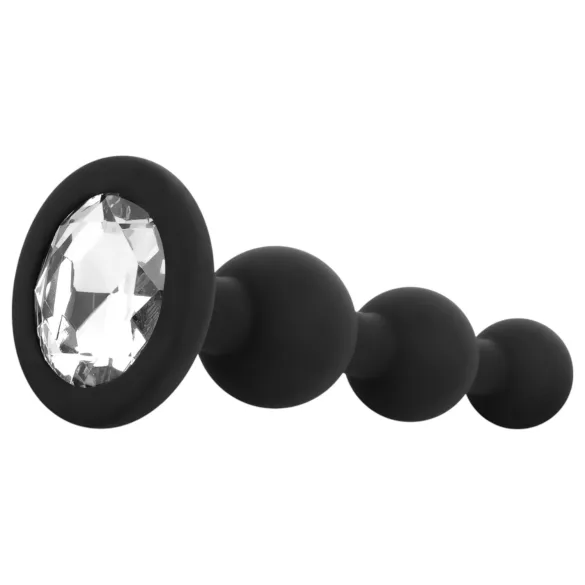 EasyToys - anālais aizbāznis ar lodītēm melns