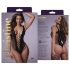 Christine – dziļi dekoltēts tīkls bodijs - (melns) - XS-XL