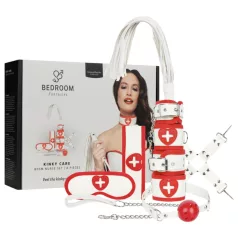   Bedroom Fantasies - medicīnas tērpu komplekts 8 gabali sarkans balts