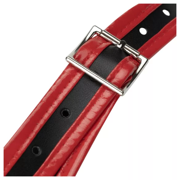 Easytoys - sieviešu strap-on apakšveļa ar trīskāršu dildo melna