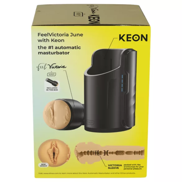Kiiroo Keon Wifi masturbators ar Victoria June, mākslīgā vagīna, dabīga krāsa