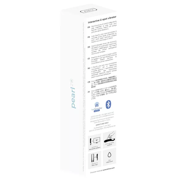 Kiiroo Pearl 2 - interaktīvs, ūdensizturīgs G‑punkta vibrators (zils)