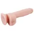 Mr. Dixx dildo ar piesūcekni un sēkliniekiem, dabisks, 19,5 cm