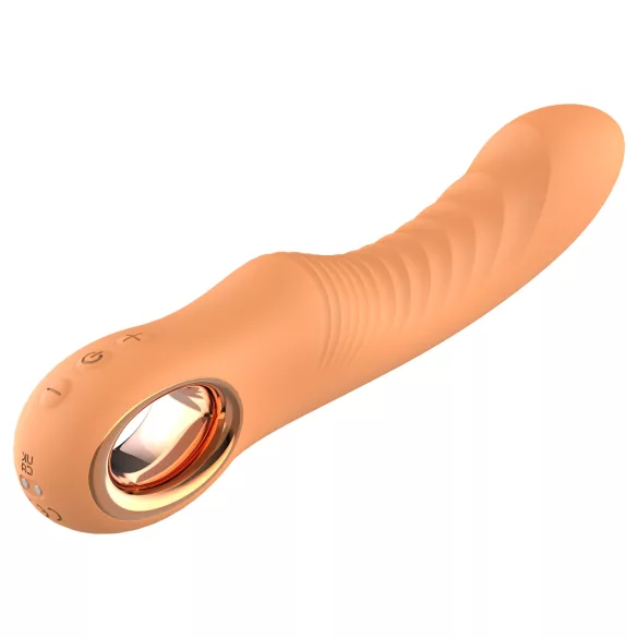 Glam - lokans rievots vibrators (persiku krāsas)