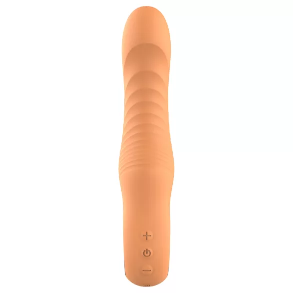 Glam - lokans rievots vibrators (persiku krāsas)