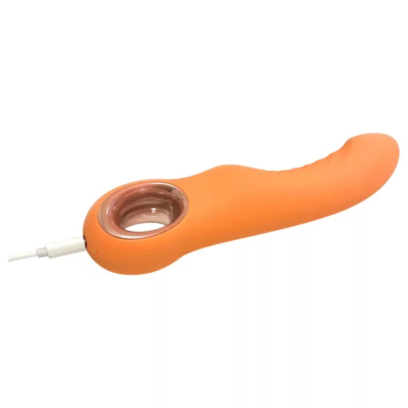 Glam - lokans rievots vibrators (persiku krāsas)