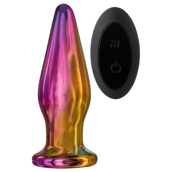 Glamour Stikls - krāsains, radios tipa stikla anālais vibrators