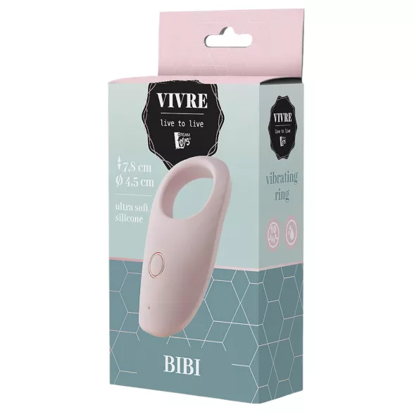 Vivre Bibi - uzlādējams vibrējošs erekcijas gredzens rozā