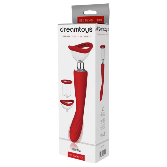 Red Revolution Georgia - G-punkta vibrators un vagīnas pumpis sarkans