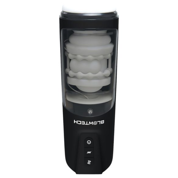 Dreamtoys Blowtech - vibrējošs, augšup-leju kustības masturbators (melns)