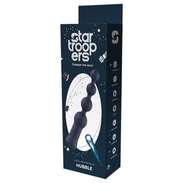 Startroopers Hubble - anālais vibrators ar lodītēm, uzlādējams, zils
