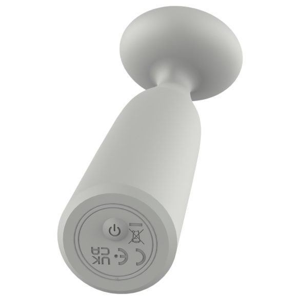 Nude Luna - mini wand vibrators ar akumulatoru, pelēks