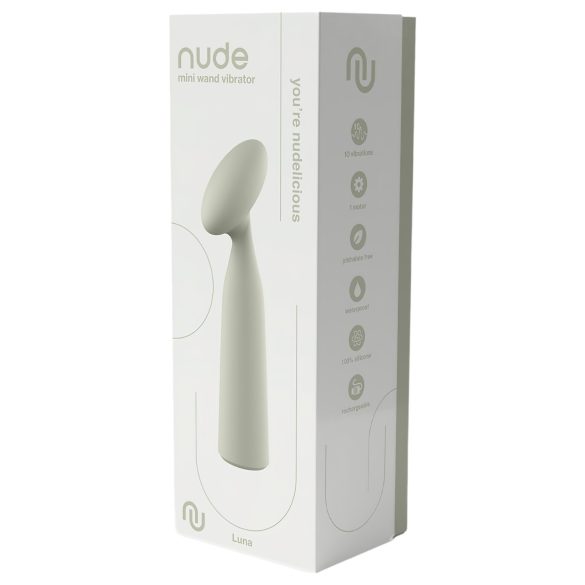 Nude Luna - mini wand vibrators ar akumulatoru, pelēks