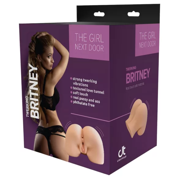 The Girl Next Door Britney - vīriešu masturbators ar vibrāciju, dabīga krāsa
