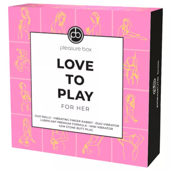 Pleasure Box vibratora komplekts 6 gab rozā-violets