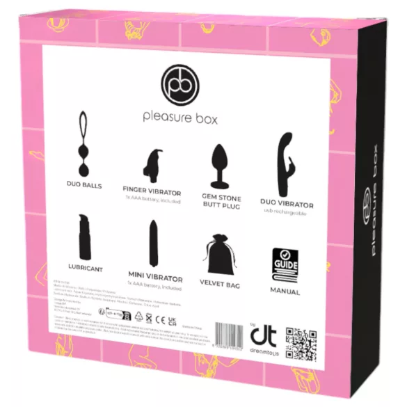 Pleasure Box vibratora komplekts 6 gab rozā-violets