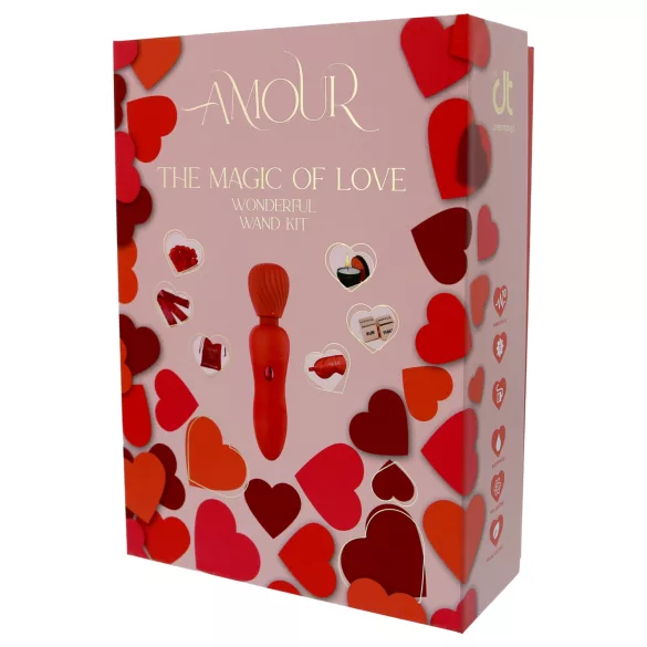 Dreamtoys Amour - masāžas vibratora komplekts (sarkans)