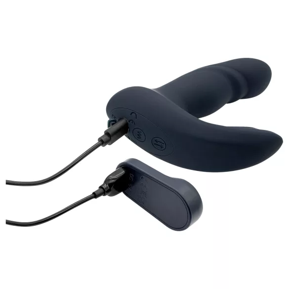 Dreamtoys Pulz - stumjošs anālais vibrators ar tālvadības pulti (zils)