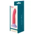 Dreamtoys Love Signal - divkrāsu silikona dildo, vidējs (sarkans)