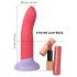 Dreamtoys Love Signal - divkrāsu silikona dildo, vidējs (sarkans)