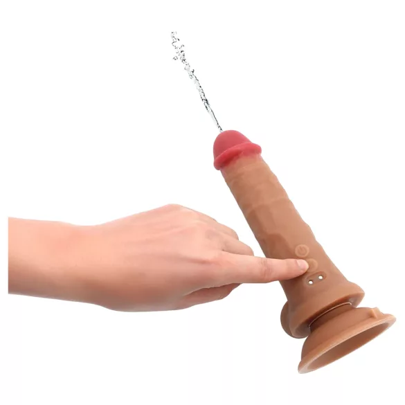 Kiotos Cox Power - vibrējošs šaujošs dildo ar tālvadības pulti (dabīgs)