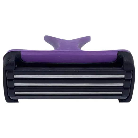 Trīs asmeņu skuveklis (violets)