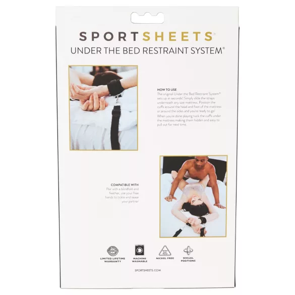 Sportsheets - gultas stiprināšanas komplekts melns