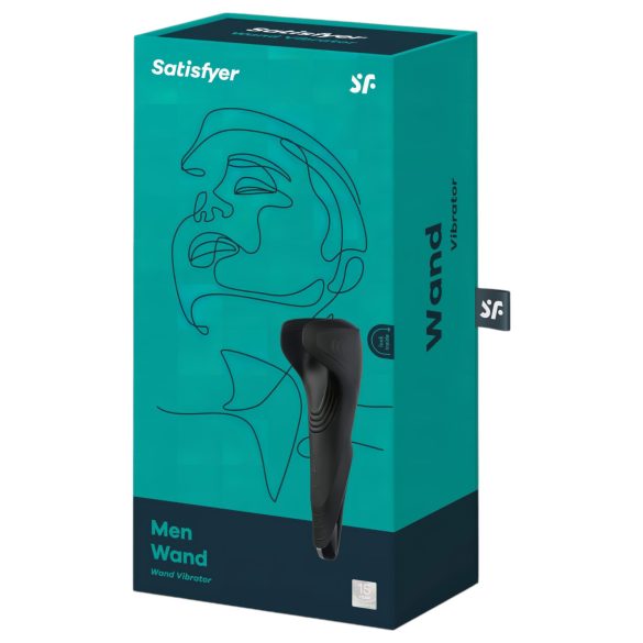 Satisfyer Men Wand - vīriešu vibrators ūdensizturīgs uzlādējams melns