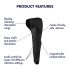 Satisfyer Vīriešu Nūja - Uzlādējams, Ūdensizturīgs Dzimumlocekļa Vibrators (Melns)