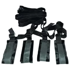 S&M - gultas stiprināmais bondage komplekts melns