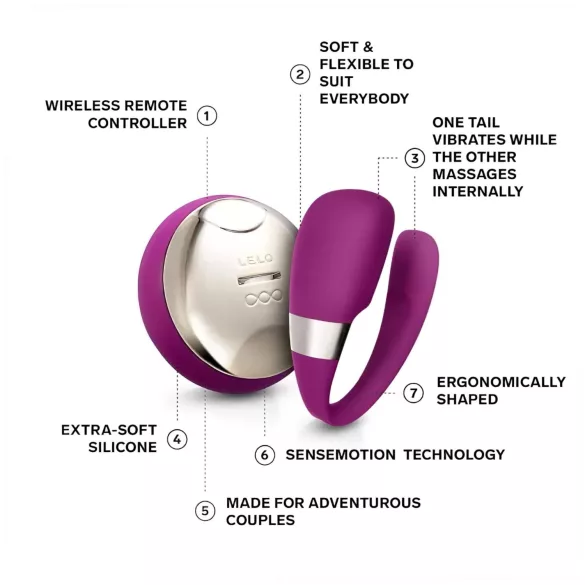 LELO Tiani 3 pāru vibrators silikona violets