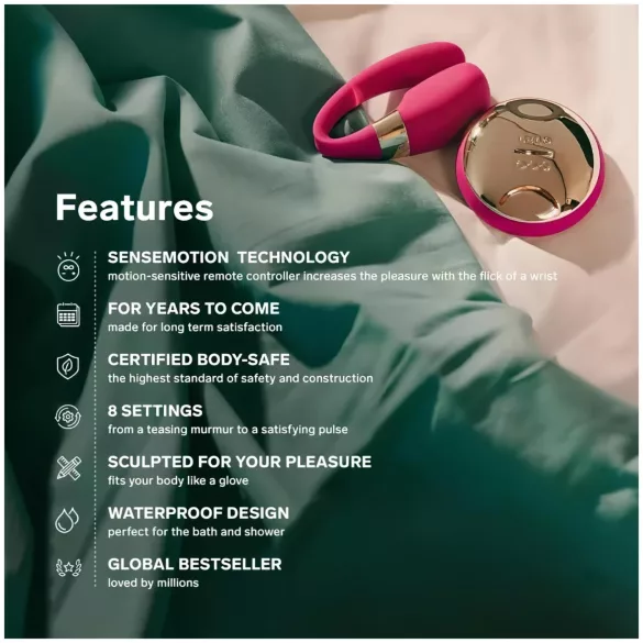 LELO Tiani 3 - pāru vibrators silikona rozā
