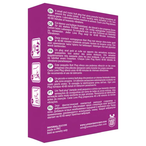 Love Plug - mini anālais vibrators melns