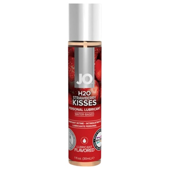 JO H2O Zemeņu skūpsts - uz ūdens bāzes lubrikants (30ml)