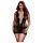BACI Plus Size - melna korsetes mini kleita, īsiem piedurknēm (XL-XXL)