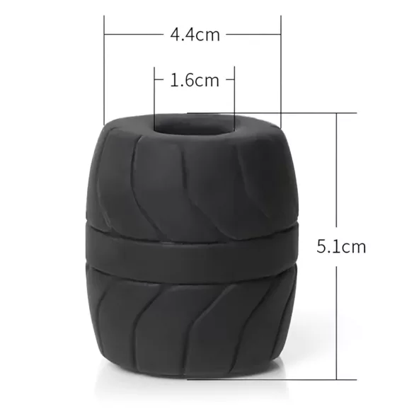 Perfect Fit - SilaSkin sēklinieku gredzens un stiepējs (melns)