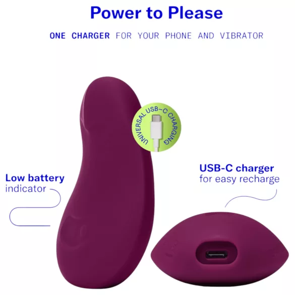 Dame Pom - uzlādējams klitora vibrators (violets)