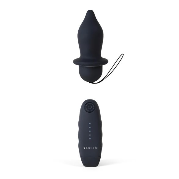 B SWISH Bfilled Classic - bezvadu anālais vibrators (melns)
