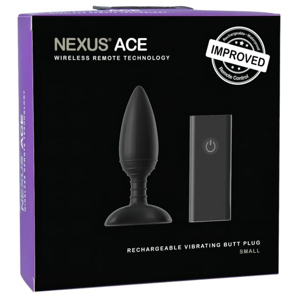 Nexus Ace - anālais vibrators ar tālvadību un akumulatoru mazs