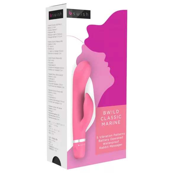 B SWISH Bwild Marine - klitora vibrators ar rokturi laša krāsā
