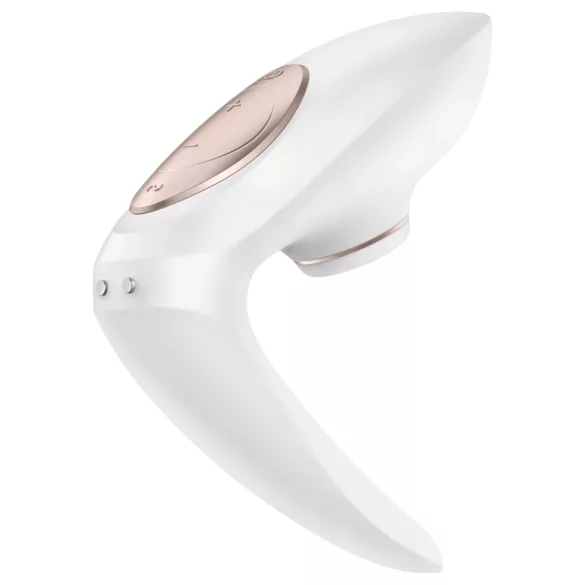 Satisfyer Pro 4 Couples - pāru vibrators ar gaisa viļņiem uzlādējams balts